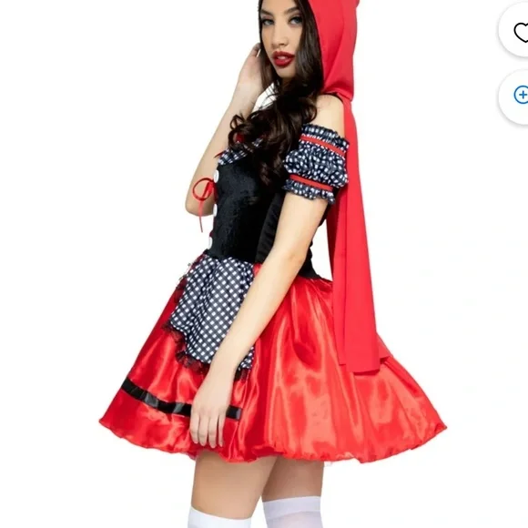Wonderland Women's Miss Riding Hood Female Adult Red Halloween Dress Cos… - Picture 8 of 10